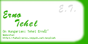erno tehel business card